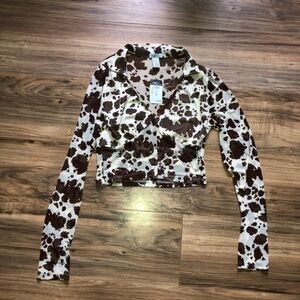 NWT cow print top